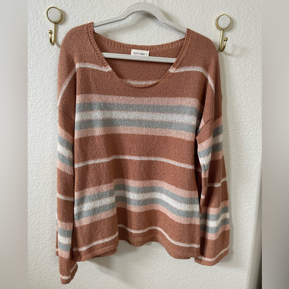 Luca + Grae Striped Sweater - Size Large